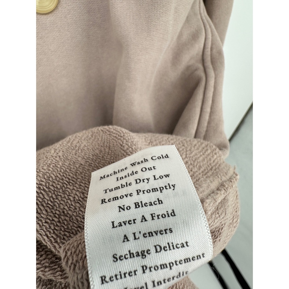 Frank & Eileen Jacket Womens XL Biscotti Pink Beige Belfast Raw Hem Peacoat - Picture 8 of 11
